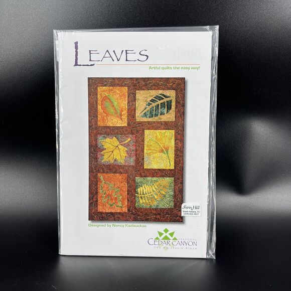 Leaves Applique Quilt Pattern 27" x 40" by Cedar Canyon Nancy Kazlauckas OCT501 - Picture 1 of 7